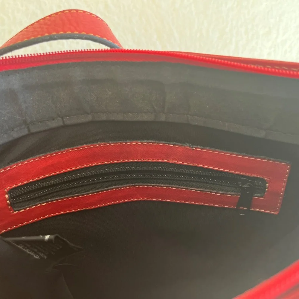 D'Luciano Moda‎ Mexico Red Leather Shoulder Bag